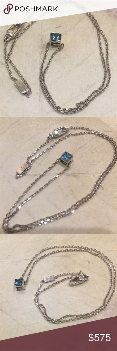 gucci blue topaz necklace|gold gucci necklace.